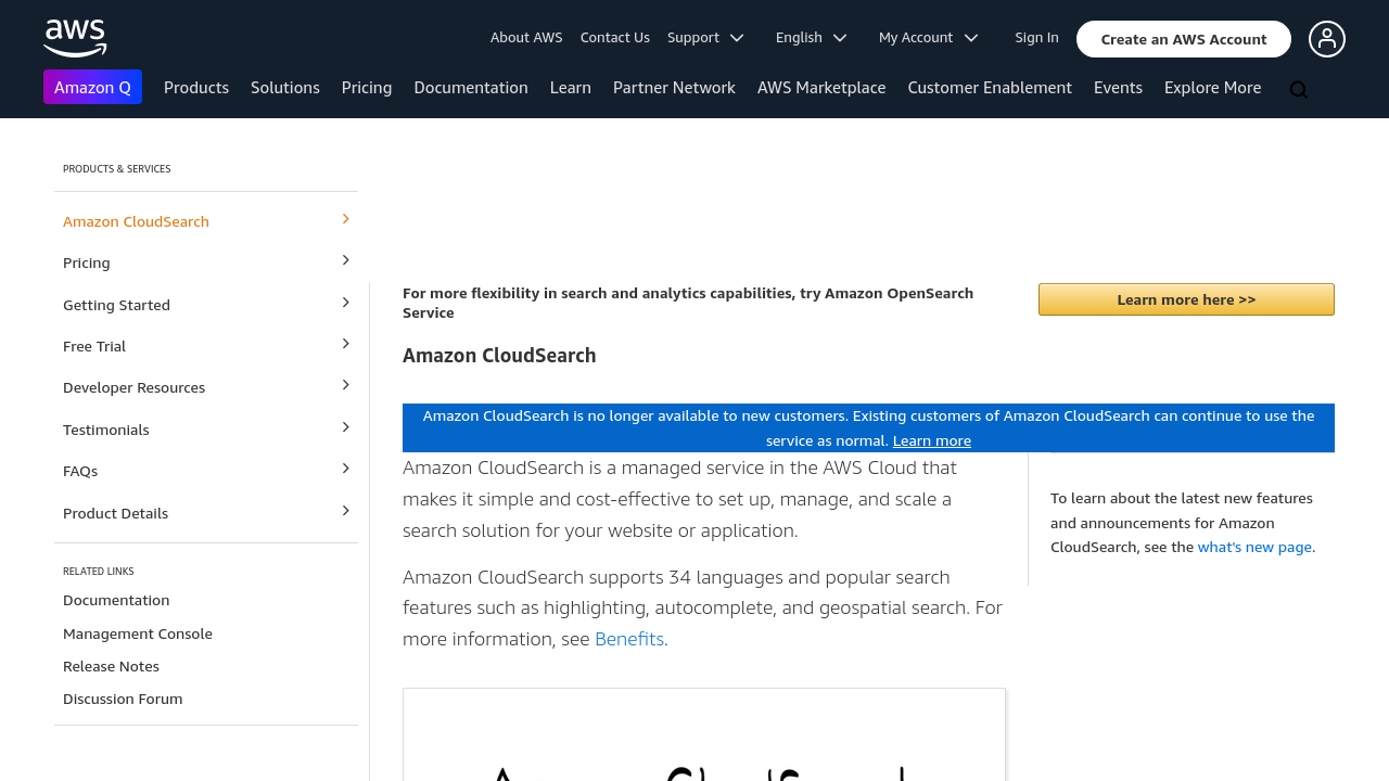 Amazon CloudSearch